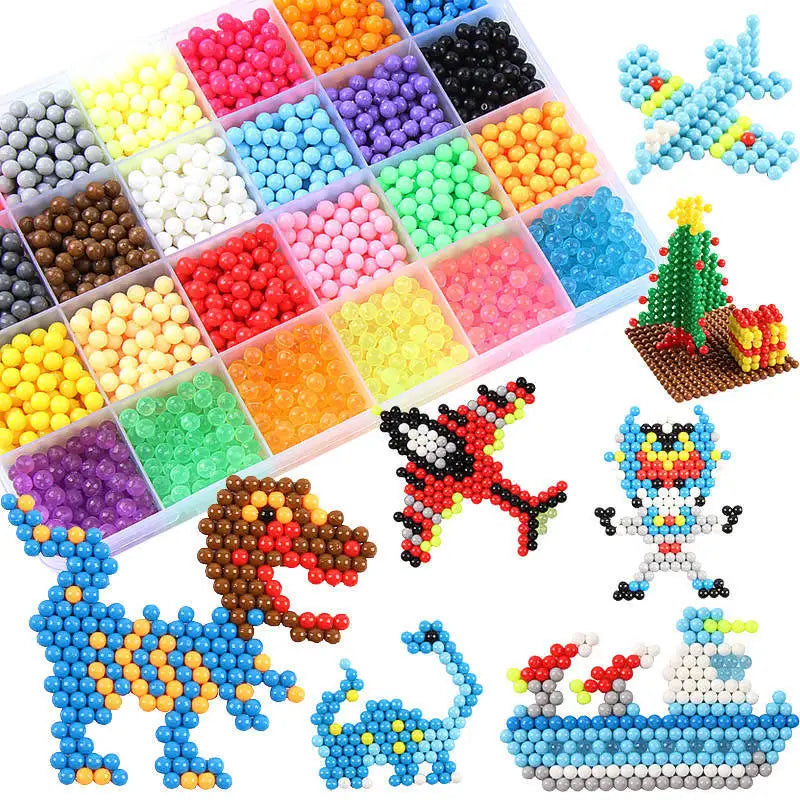300pcs DIY Water Spray Beads Set | 36 Colors Refill Beads for 3D Puzzle Craft