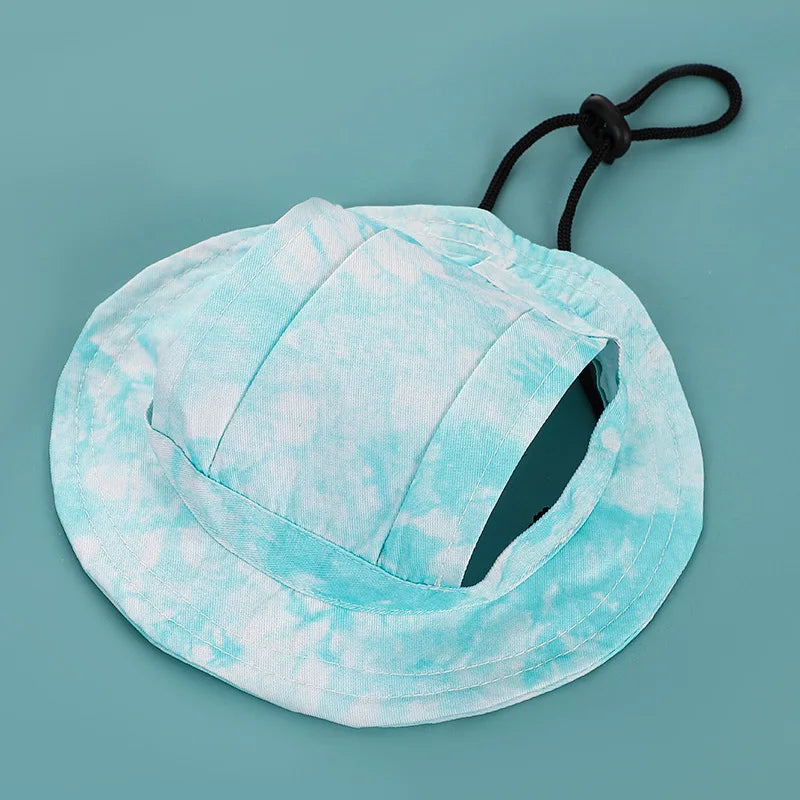 Summer Dog Sun Hat | Breathable Cotton Bucket Hat for Small and Medium Pets
