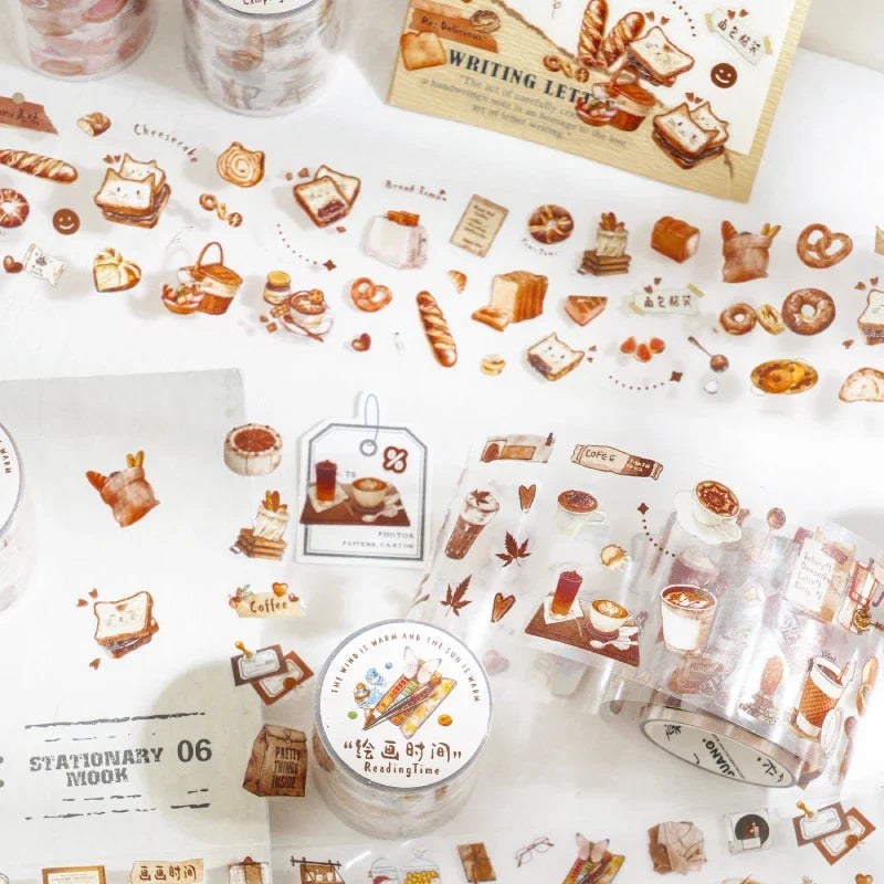 Cute Cartoon Snack Ice Cream Masking Tape | 5x200cm for DIY Scrapbooking