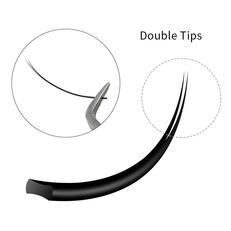 Flat Ellipse Eyelash Extensions | Matte Black Super Soft Natural Look