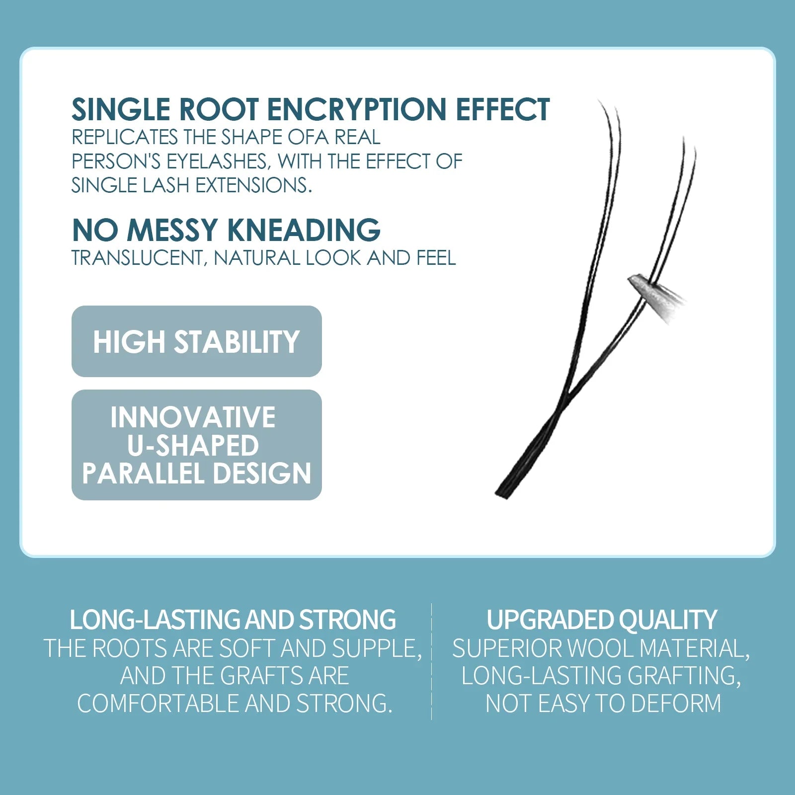 DeceMars 0.05mm U-Shaped YY Eyelash Extensions | Salon-Grade Synthetic Lashes