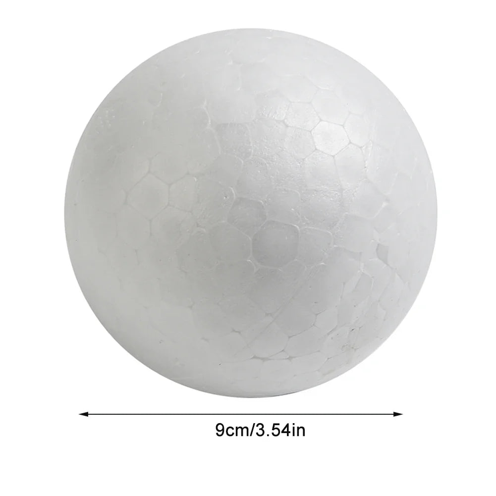 6-12cm White Polystyrene Foam Balls for DIY Crafts and Wedding Decor | LEENKEA