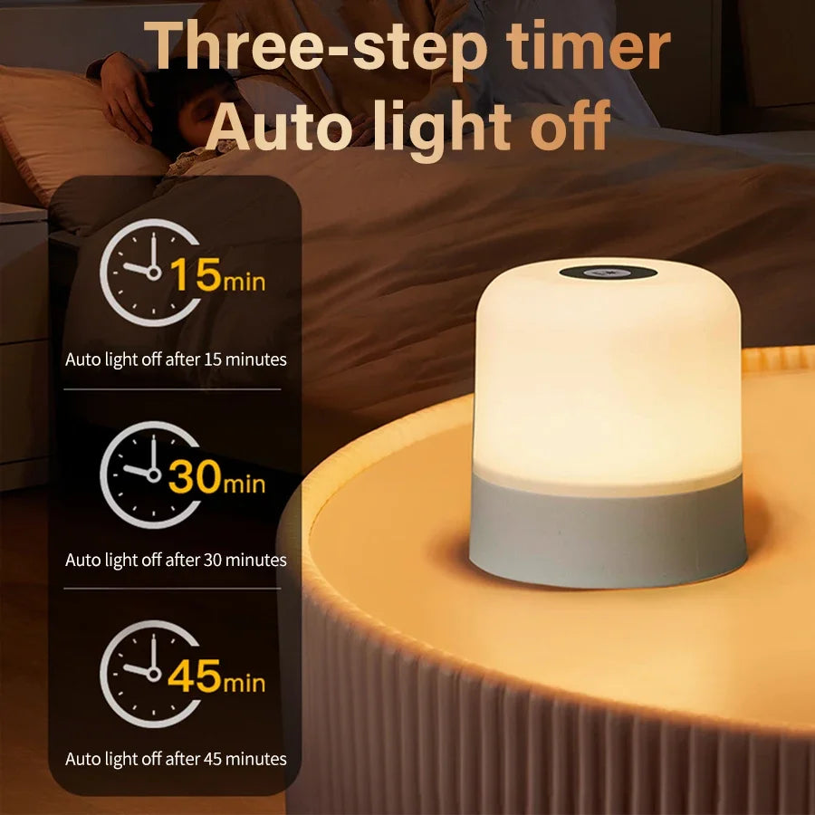 LED Table Lamp with Remote and Touch Control | Dimmable Rechargeable Night Light for Bedroom Decor