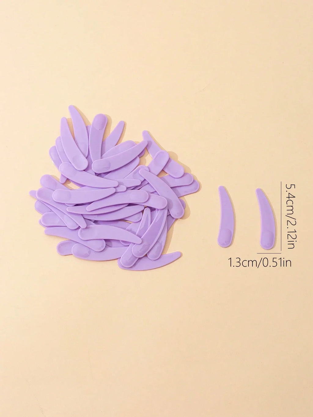 Plastic Face Cream Spoon Set | 50-Pack Crescent Spoons for Skincare