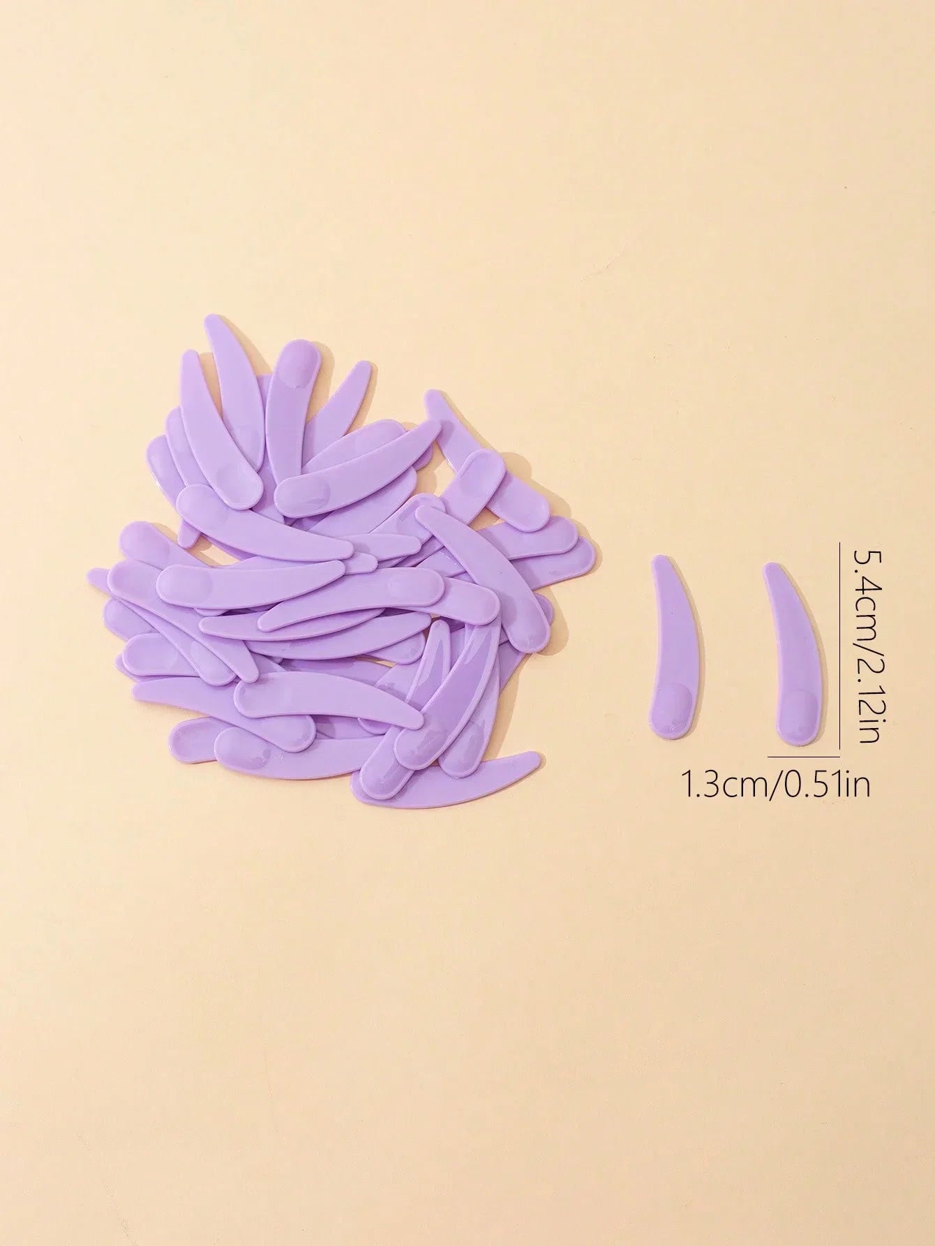 Plastic Face Cream Spoon Set | 50-Pack Crescent Spoons for Skincare