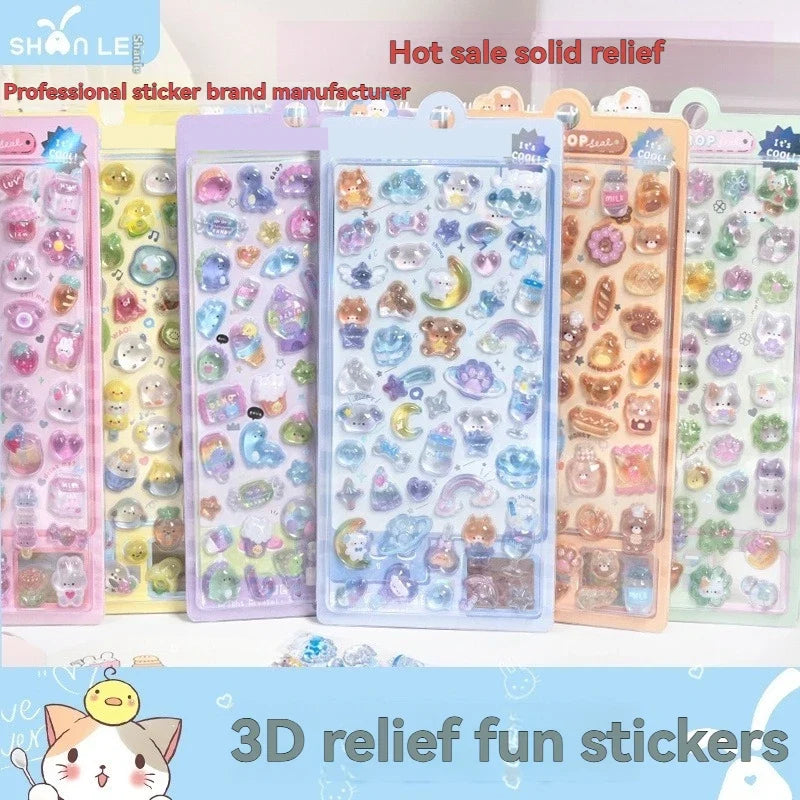3D Food Stamping Seal Sticker | Japanese Anime Decorative Craft Stickers for Kids