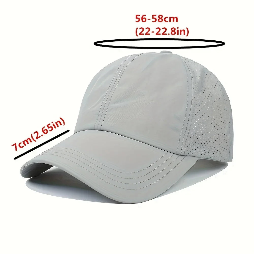 Women's High Ponytail Mesh Baseball Cap | Quick-Dry Breathable Sun Hat for Outdoor Sports