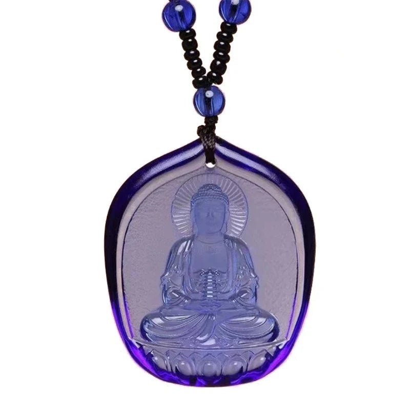 Handcrafted Buddhist Mala Bead Necklace | Stone Buddha Pendant