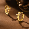 Heart-Shaped Zircon Earrings for Women | Stainless Steel Gold Hoop Earrings