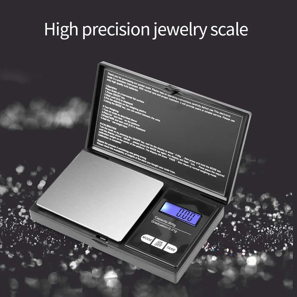 Mini Jewelry Scale 0.01g | Digital Pocket Scale for Gold, Coins, and Kitchen Use