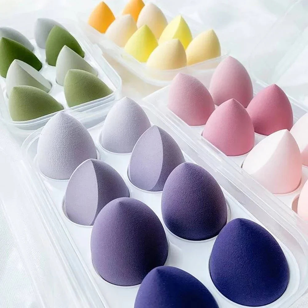 4/8pcs Makeup Sponge Blender Set | Soft Latex Foundation Blending Sponges