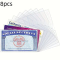 8 Pcs PVC Card Protective Cover | Secure Storage Solution for Credit Cards and ID