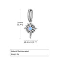 Moonstone Stainless Steel Hoop Earrings for Men | Waterproof Hip Hop Jewelry Gift