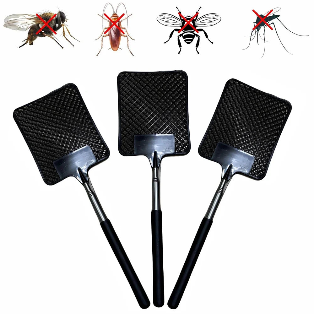 Extendable Fly Swatter | Mosquito Swatter with Stainless Steel Handle
