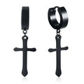 Stainless Steel Cross Earrings for Men | Durable Stud Earrings with Christian Cross Charm