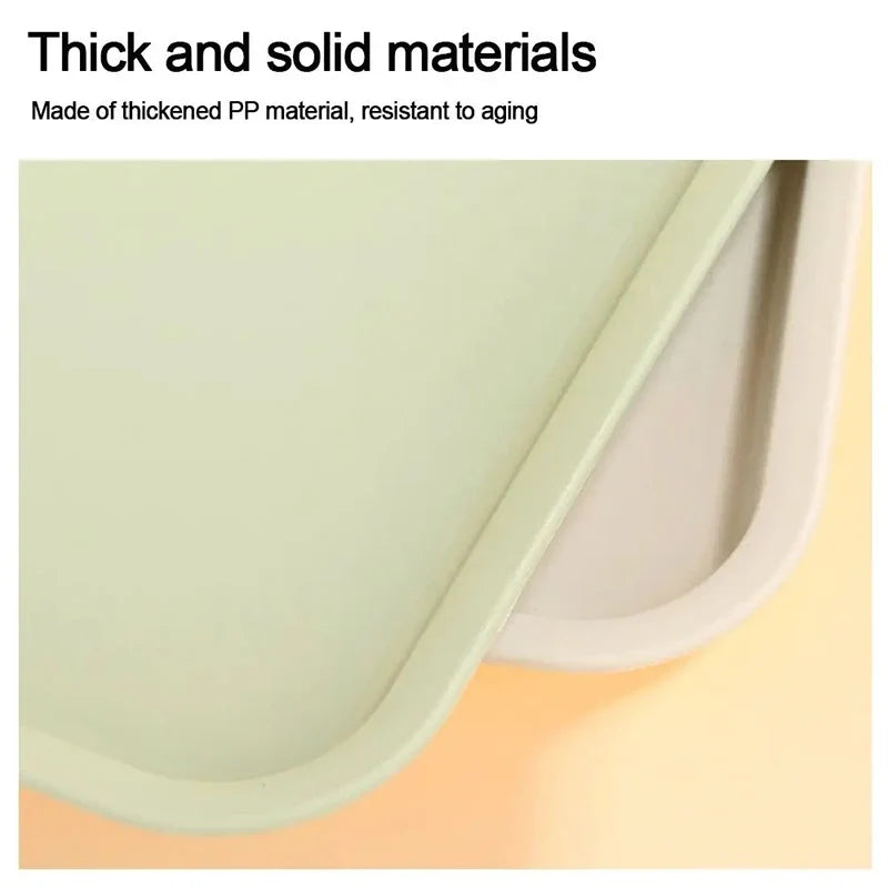 Rectangular Plastic Pallet Tray | Nordic Multi-Color Serving Tray for Food, Bread, Fruit, and Dessert