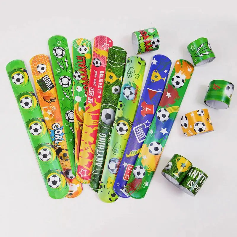 Soccer Slap Bracelets Wristband | 12/24pcs Kids Birthday Party Favors