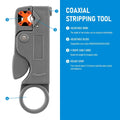 Stainless Steel Coax Cable Stripping Pliers | Adjustable Wire Stripper Tool