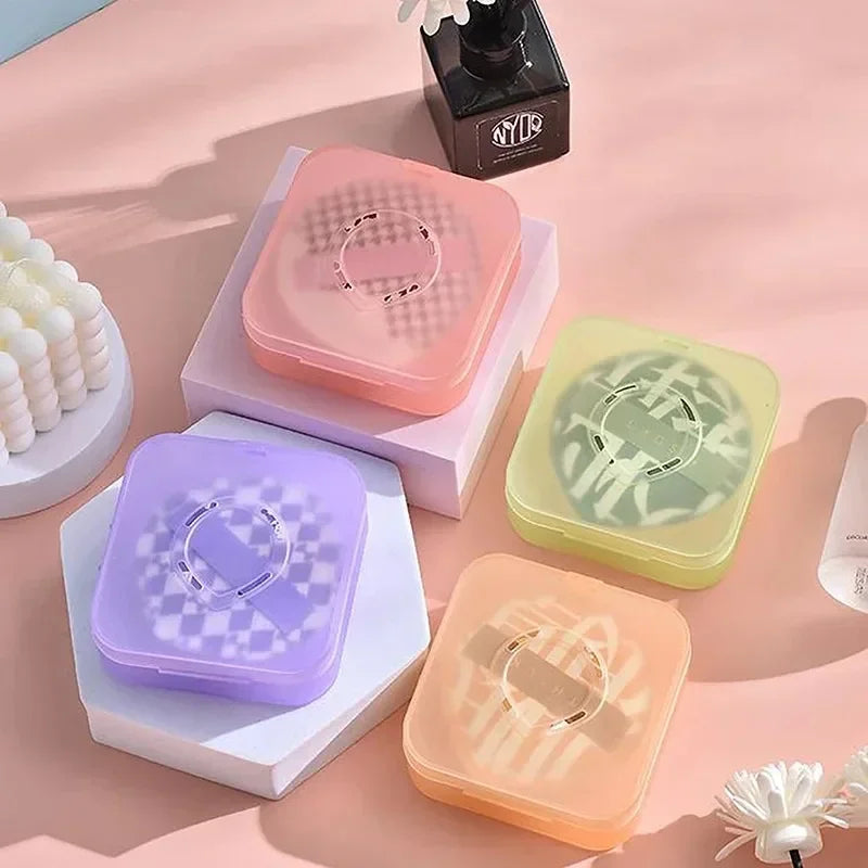 Portable Air Cushion Puff Box | Travel Makeup Sponge Case with Powder Container