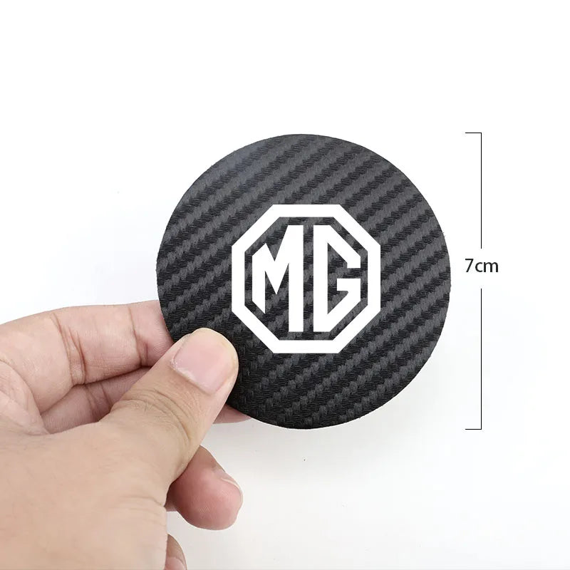 2Pcs Car Coasters Carbon Fiber Cup Holder Mat | Interior Accessories for MG Models