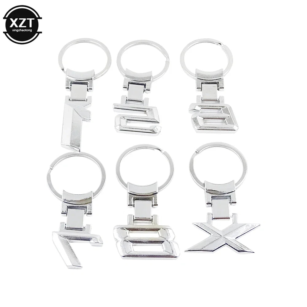 Zinc Alloy Number Emblem Keychain | Car Key Ring for BMW Models
