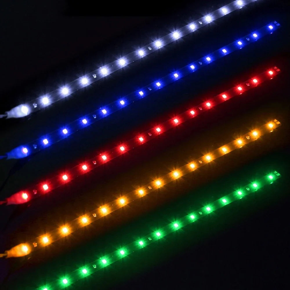 2X 30cm LED Strip Light DRL 3528 1210 15SMD | Car Ambient Atmosphere Light
