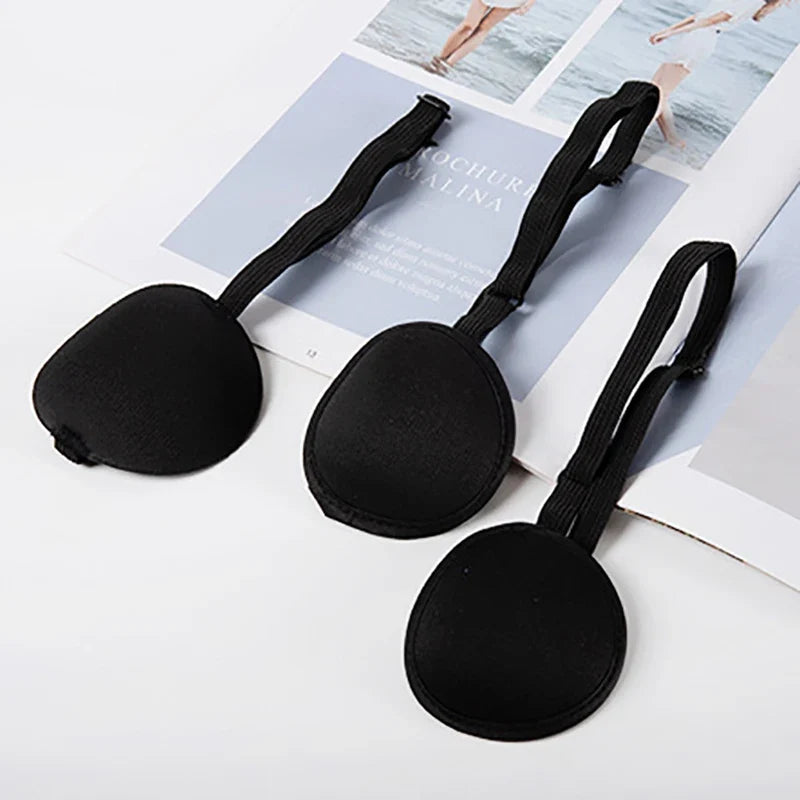 Single Eye Patch for Pirate Cosplay & Sleep Aid | Black Unisex Eyepatch