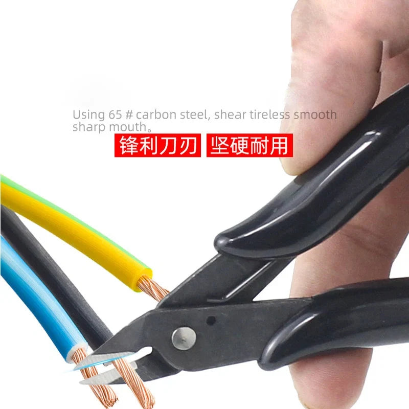Mini Diagonal Pliers for Wire Cutting | Flush Cutter with Anti-Slip Rubber Handle