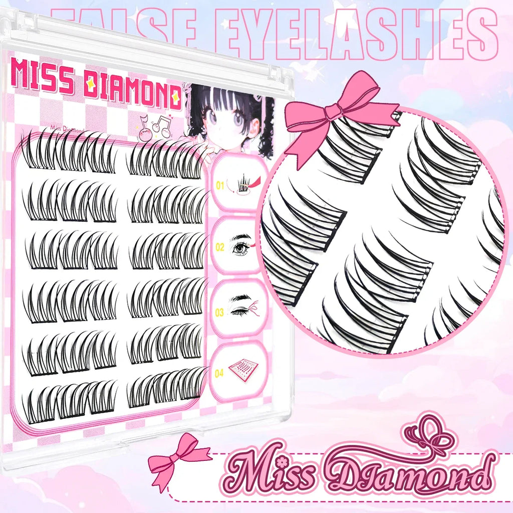 Glue Free False Eyelash | Natural Style Reusable Lashes for Beginners