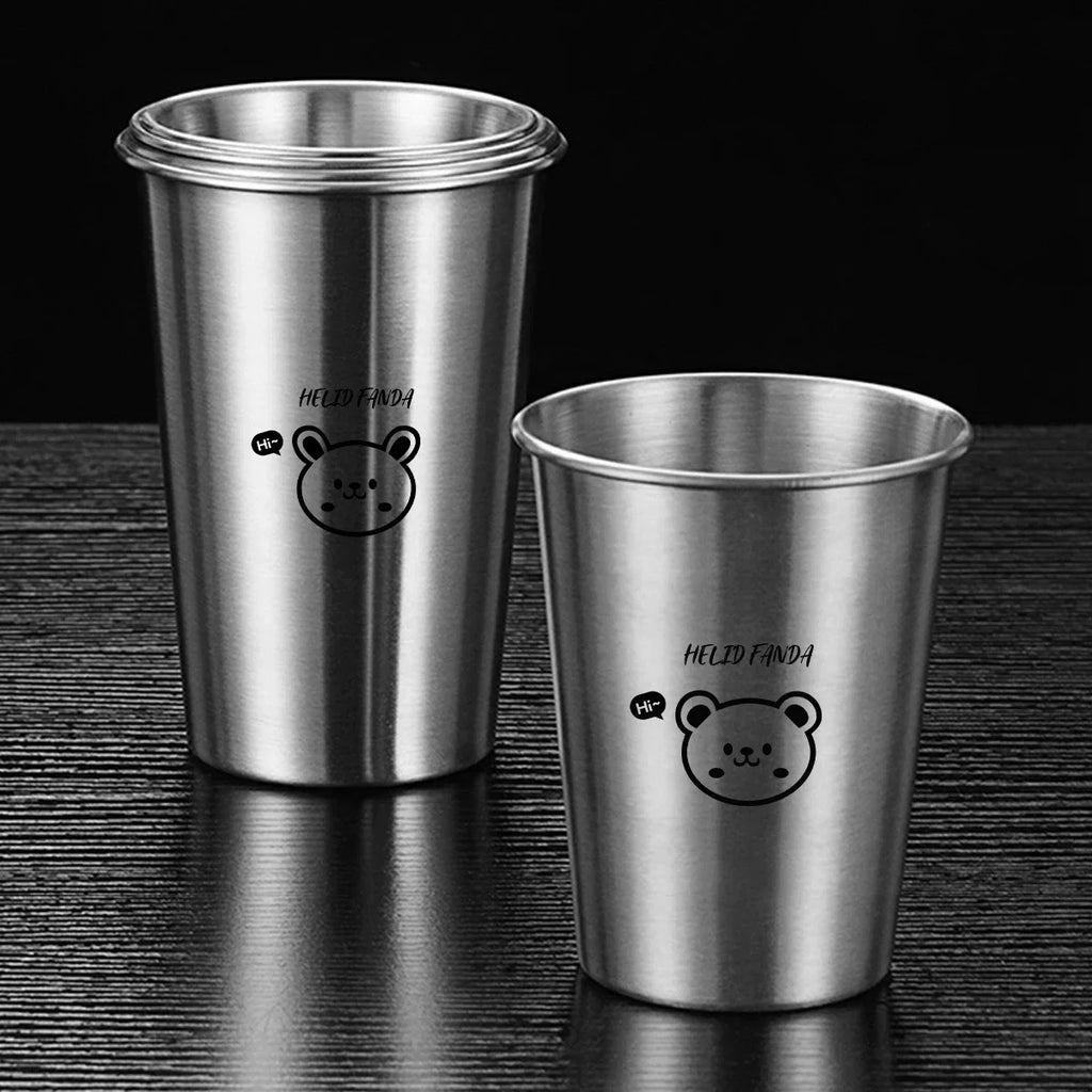 WORTHBUY 304 Stainless Steel Stackable Cup | Portable Metal Tumbler for Coffee, Beer, and Milk