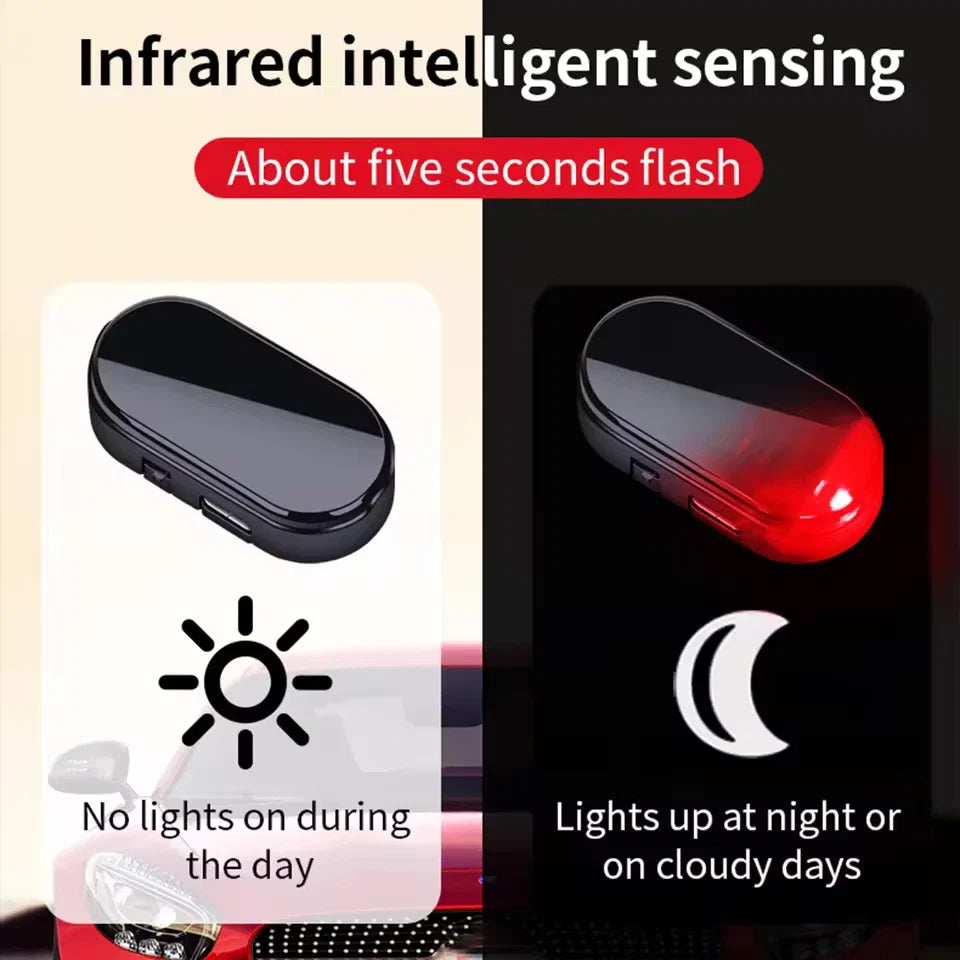 Solar Powered Dummy Security Alarm Light | Wireless Anti-Theft Warning Lamp
