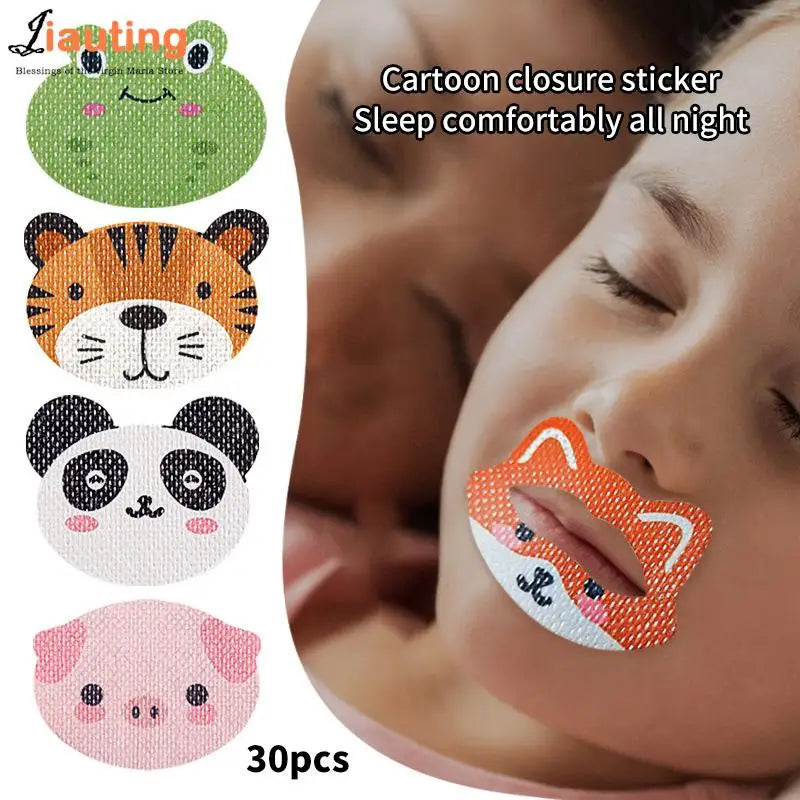 Children Cartoon Night Sleep Mouth Tape | Anti-Snoring Stickers for Nasal Breathing