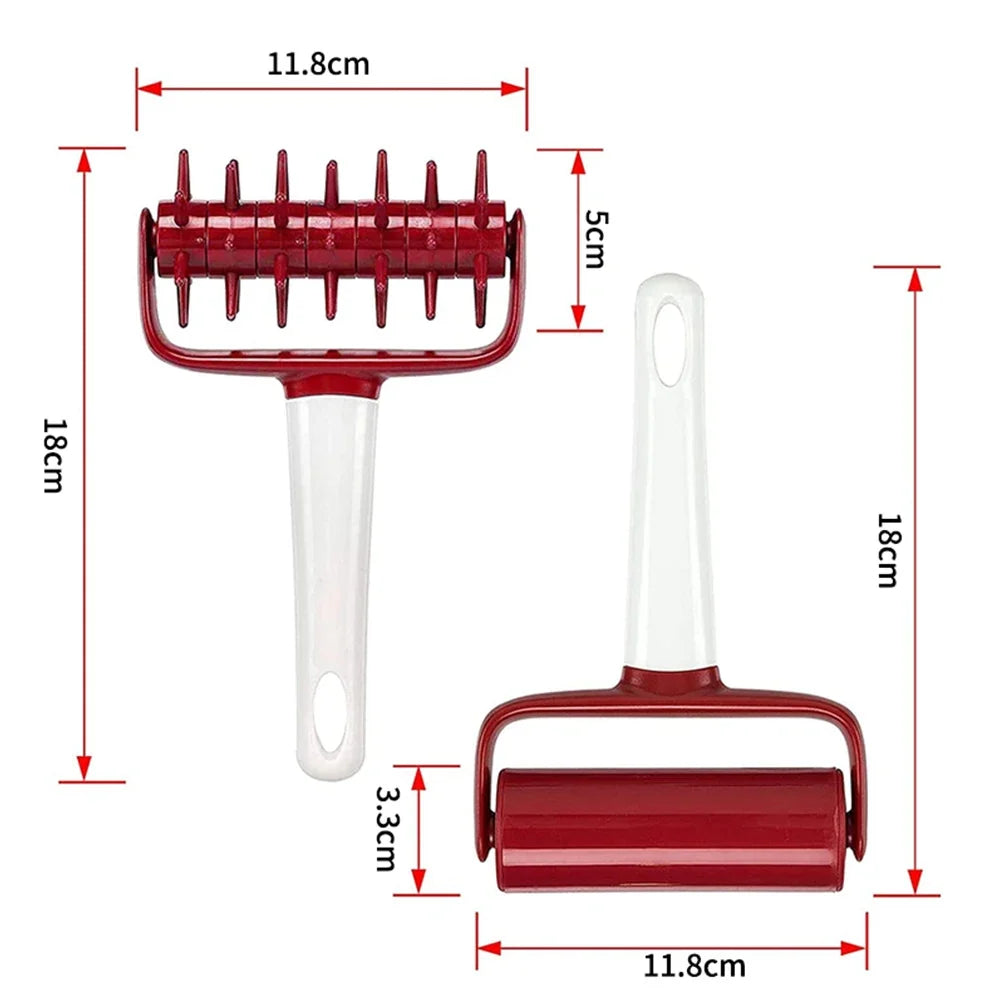 Pizza Dough Docker and Roller Set | Pastry Pizza Pie Rolling Pin Baking Tools