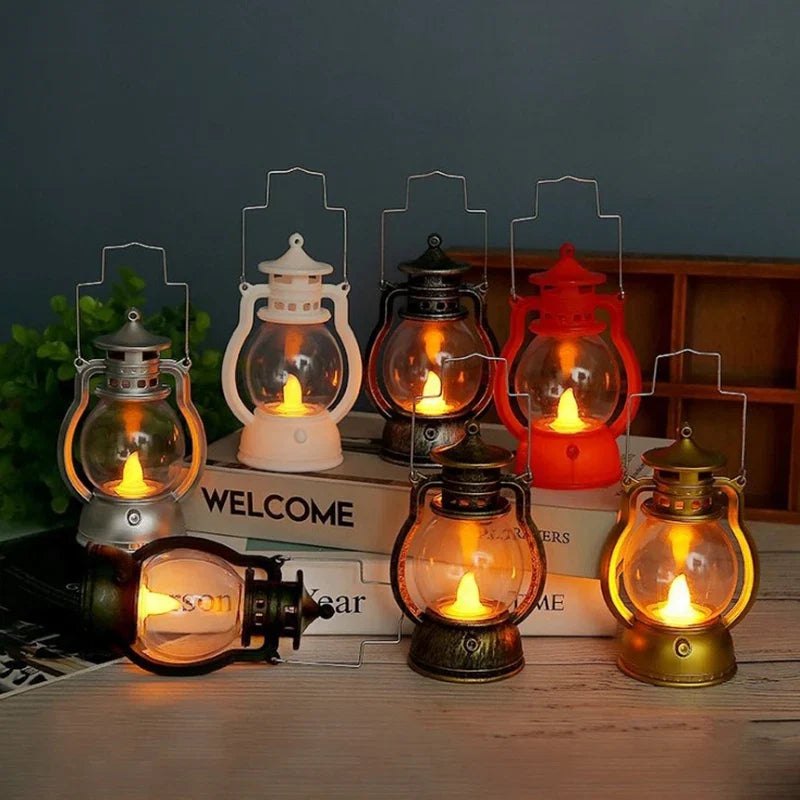 Retro Oil Lamp Halloween Lantern | Decorative LED Party Light