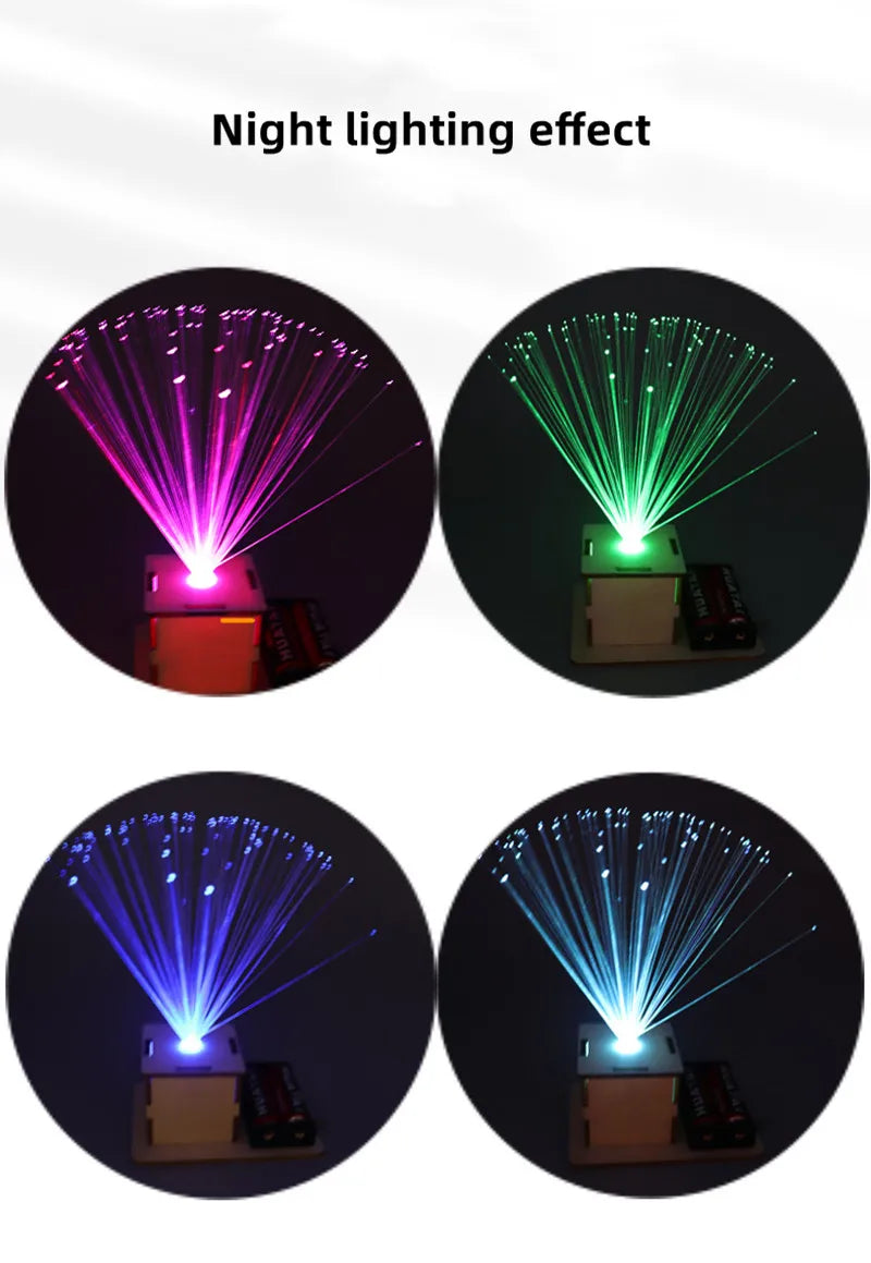 DIY Color Fiber Optic Light STEM Toy | Science Experimental Tool Kit for Kids Learning