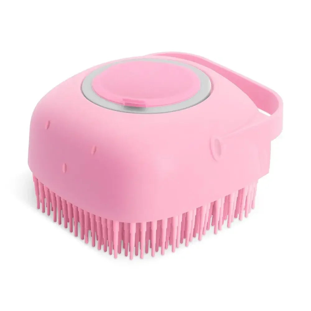 Soft Silicone Pet Shampoo Brush | 2.7oz Dog Cat Bathing Massage Comb