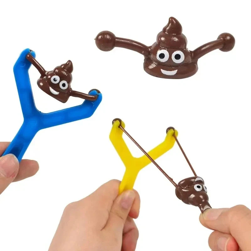 Funny Poop Slingshot Prank Toy | Novelty Shooting Game for Kids
