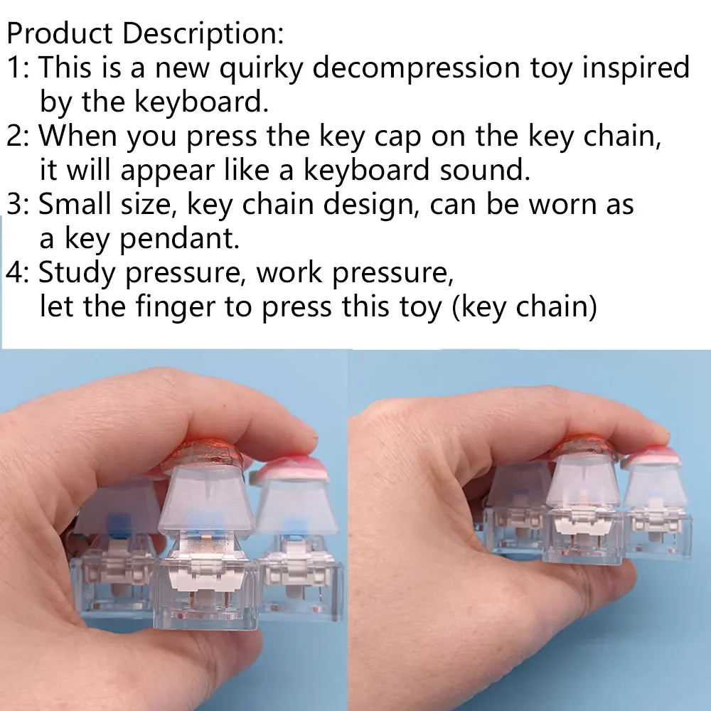 Fruit Keycap Keychain | Kawaii Stress Relief Pop Fidget Toy