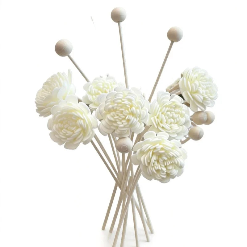 10PCS Artificial Flower Rattled Reed Fragrance Diffuser Sticks | Home Aroma Refills