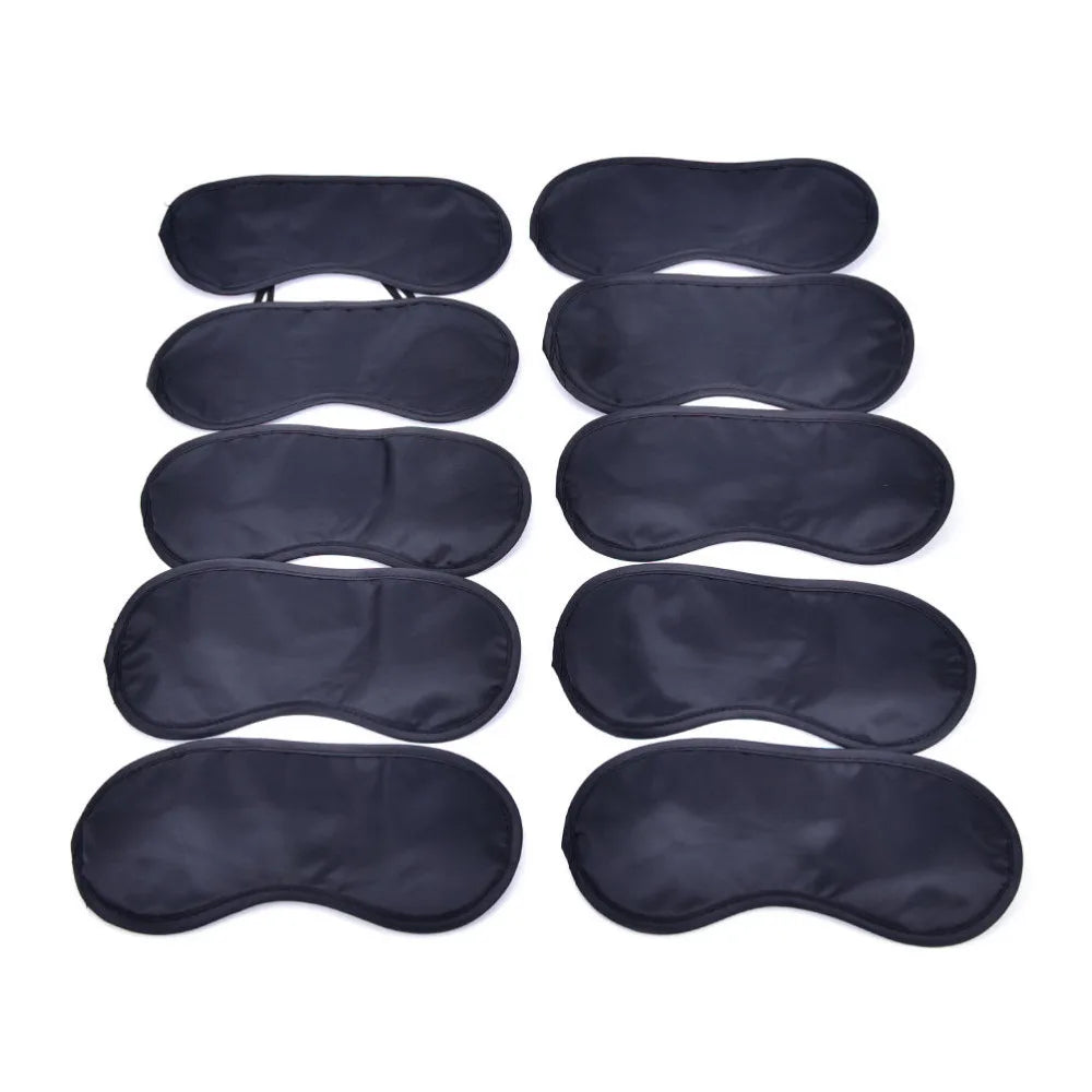 10-Pack Satin Sleep Eye Mask | Light Blocking Travel Blindfold