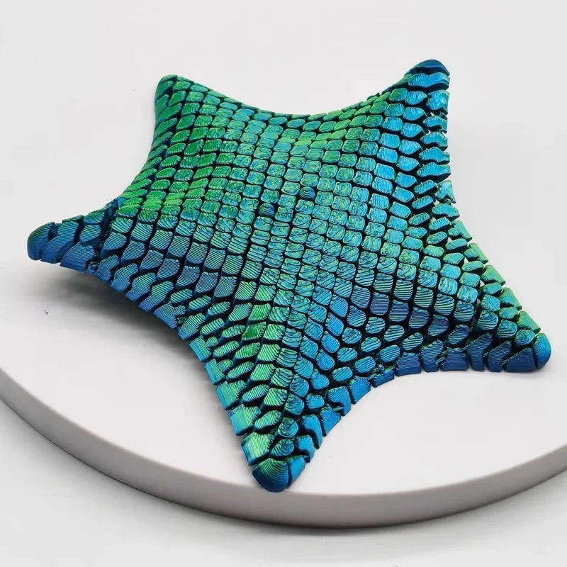 3D Printed Articulated Starfish Stress Relief Toy | Flexible Fidget Toy with Movable Joints