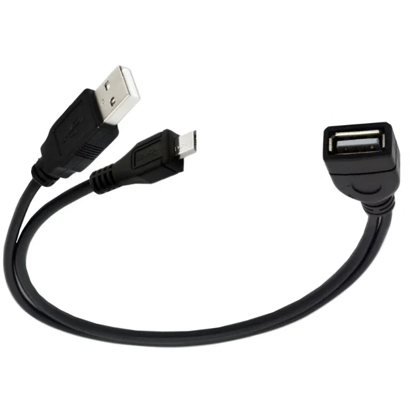 2-in-1 Micro USB to USB OTG Adapter with Power Cable | For Fire Stick, PlayStation Classic & More