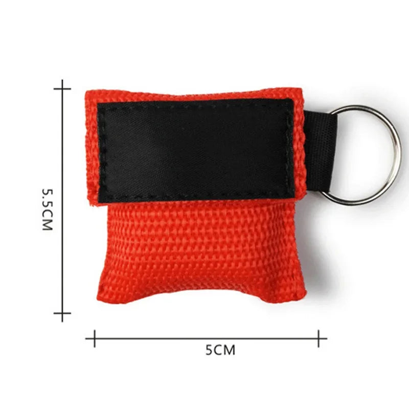 Compact CPR Face Shield Keychain | Portable Emergency Resuscitator Mask