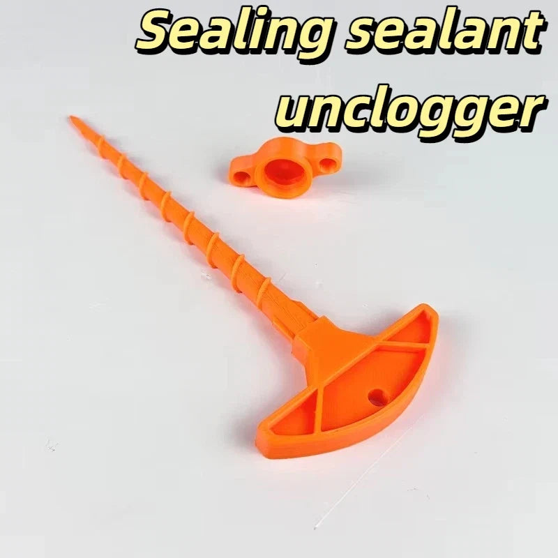 2pcs Sealant Nozzle Cleaner and Cap Set | Prevents Drying for Caulk Tubes