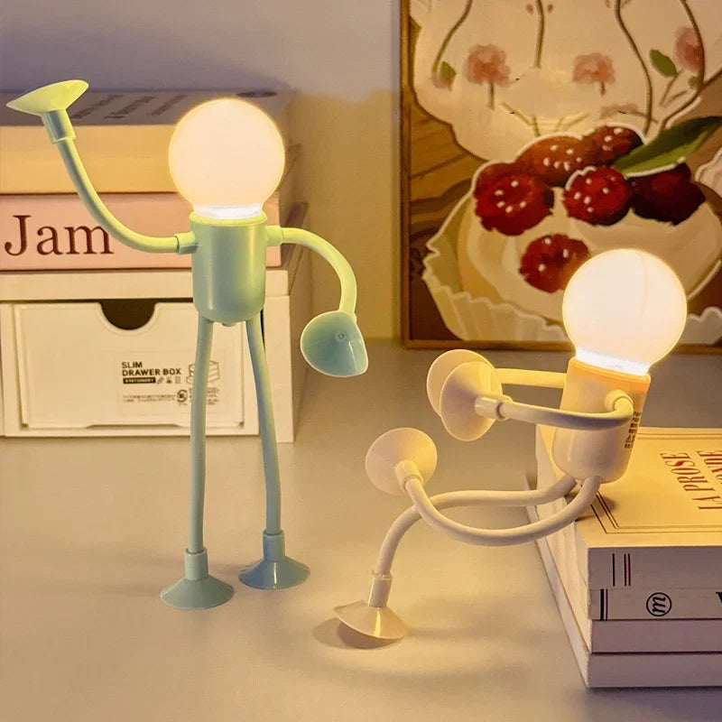 Poseable Sportsman Night Light | Funny Suction Cup Desk Lamp for Bedroom Bathroom