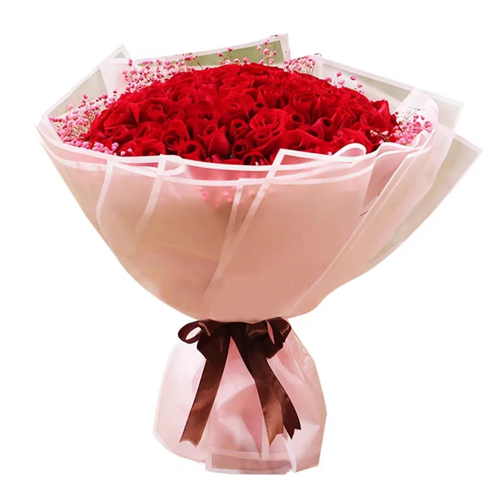 Fog Flower Wrapping Paper 5 Sheets | Korean Style Half Transparent Gift Wrap for Bouquets