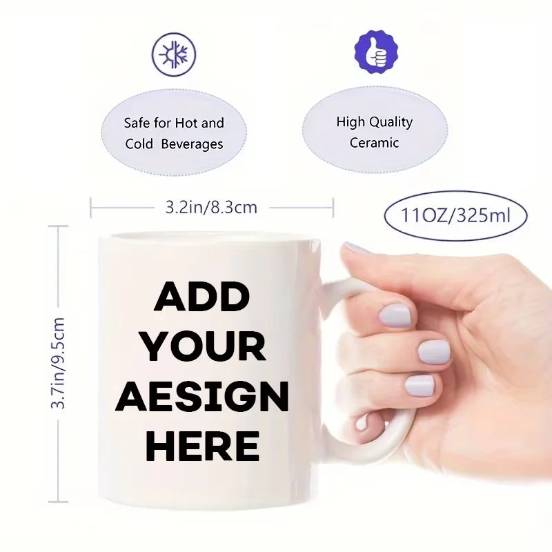 Personalized 11oz Custom Mug | Custom Name and Photo Coffee Cup