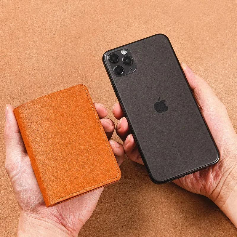 Compact Leather Card Wallet for Men and Women | Minimalist Everyday Carry
