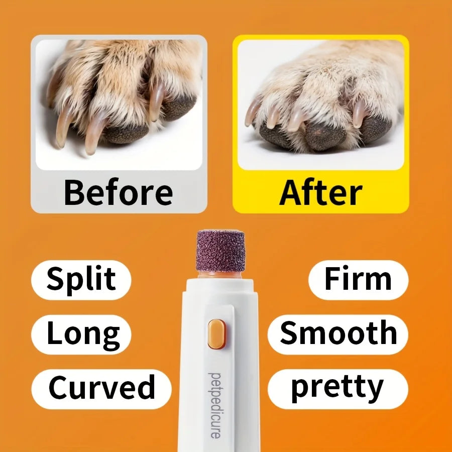 Quiet Pet Nail Grinder | Electric Dog and Cat Claw Trimmer