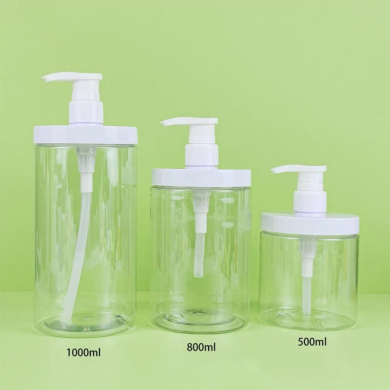 Refillable Pump Dispenser Bottle | Wide Mouth Travel Size for Soap, Shampoo, and Lotion